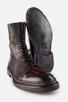 UNTAMED STREET Men Brown Buffalo-Leather Military Boots YORK