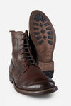 SLOANE chocolate-brown commando boots.