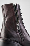 REGENT burnt-mauve lace-up boots.