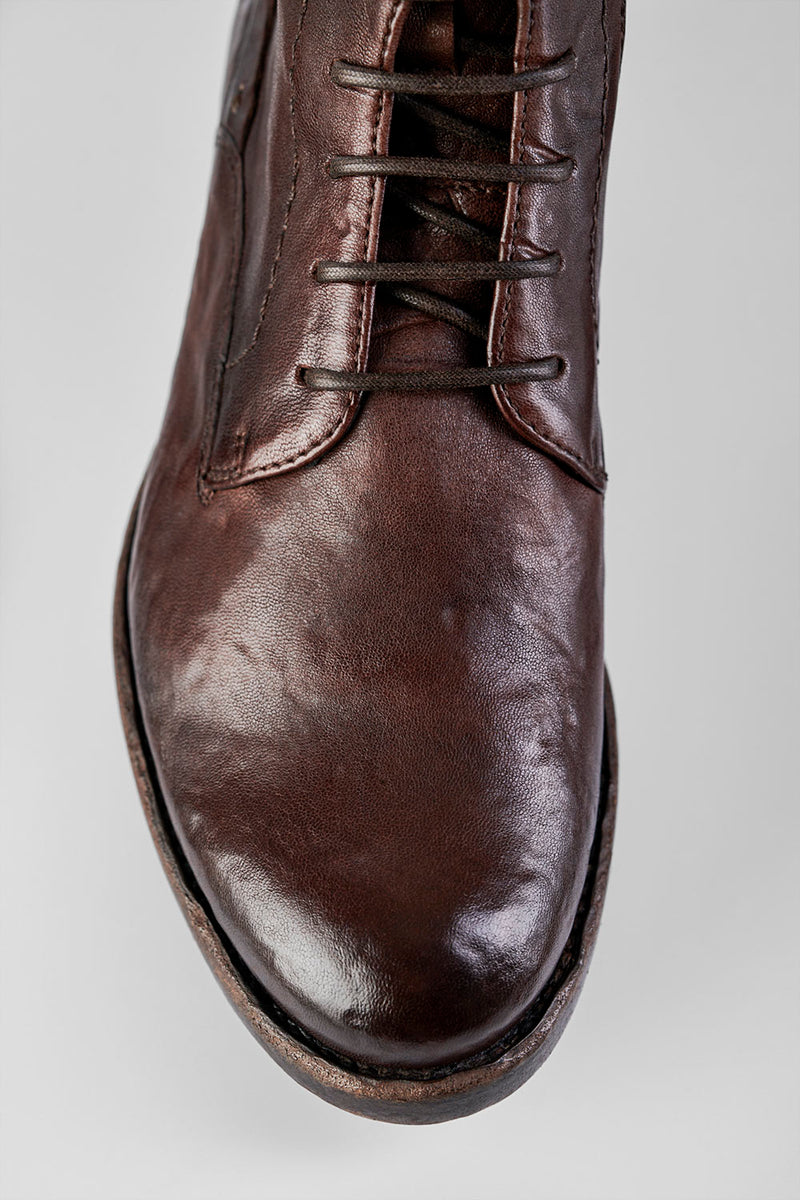 SLOANE chocolate-brown commando boots.