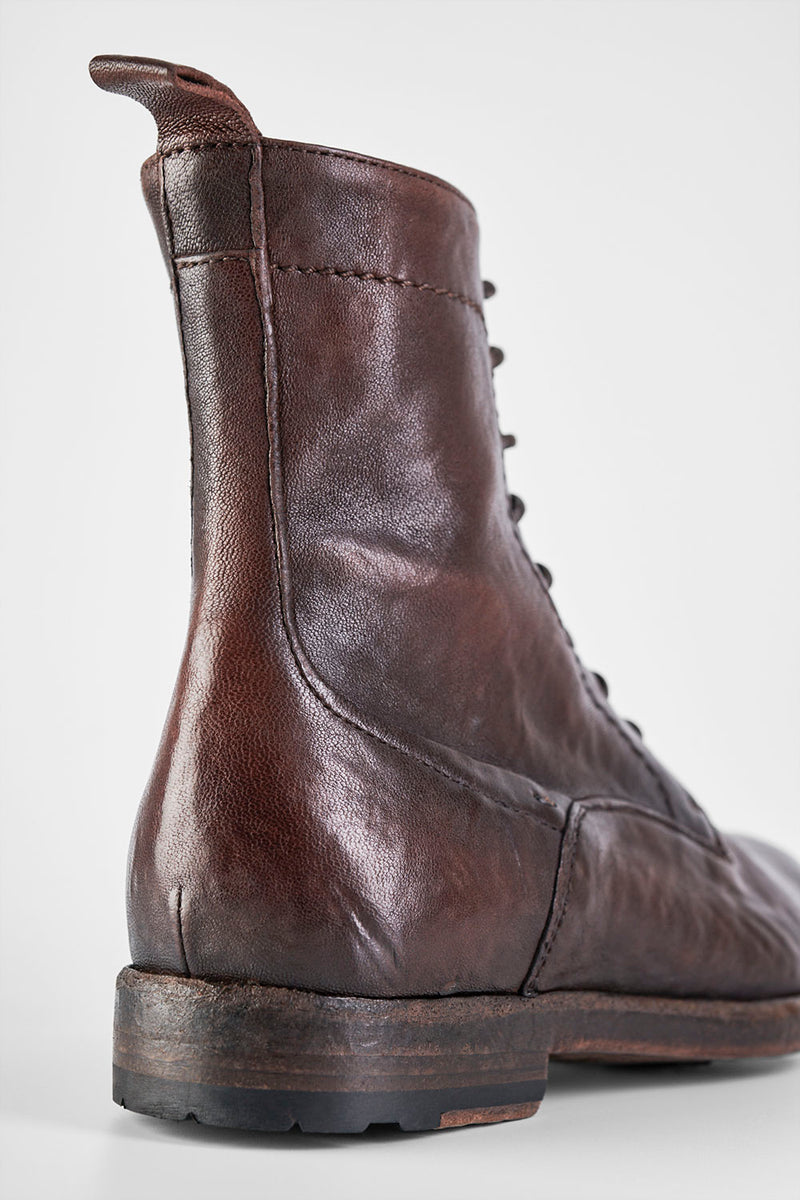 SLOANE chocolate commando boots.