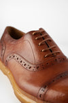 HAMPTON light-cognac brogue shoes.