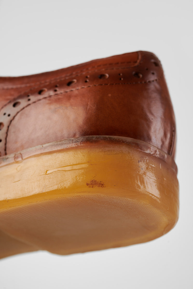 HAMPTON light-cognac brogue shoes.