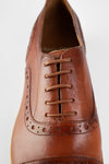 HAMPTON light-cognac brogue shoes.