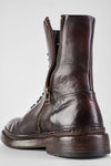 UNTAMED STREET Men Brown Buffalo-Leather Military Boots YORK