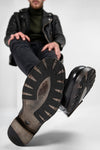 UNTAMED STREET Men Black Buffalo-Leather Ankle Boots ASTON-EDGE