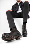 ASTON cigar-brown chukka boots.