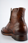 ASTON EDGE cognac laceless ankle boots.