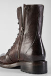 AVERY dark-plum lace-up boots.