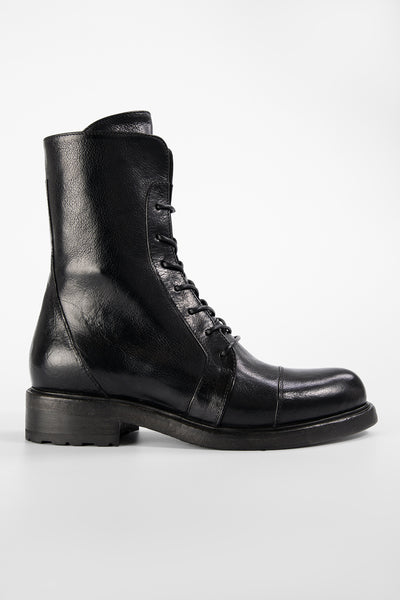 AVERY jet black lace up boots untamed street UNTAMED STREET