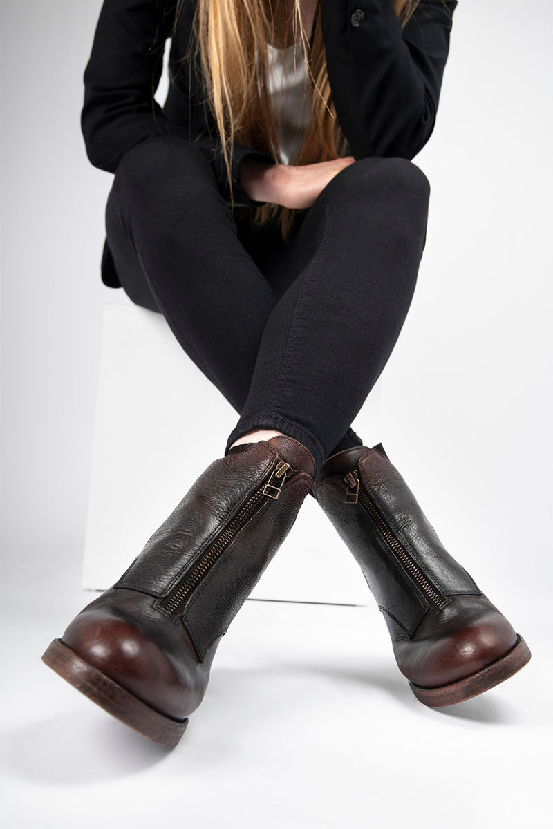 BERKELEY terra-brown ankle boots, untamed street