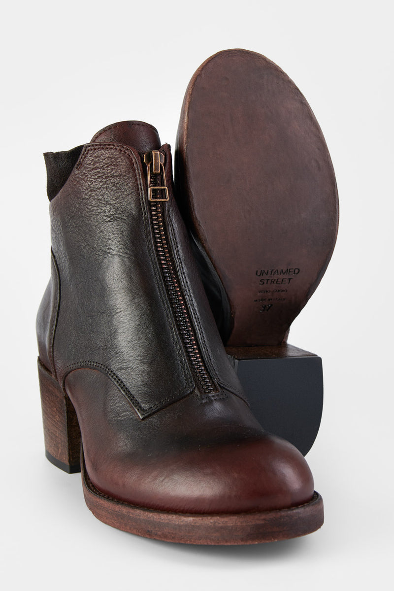 BERKELEY terra-brown ankle boots.