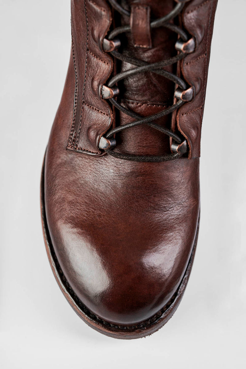 BERKELEY dark-hazel lace up boots.