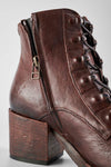 BERKELEY dark-hazel lace up boots.