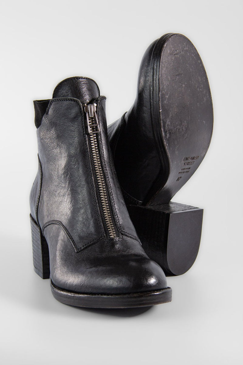 BERKELEY charcoal-black ankle boots.