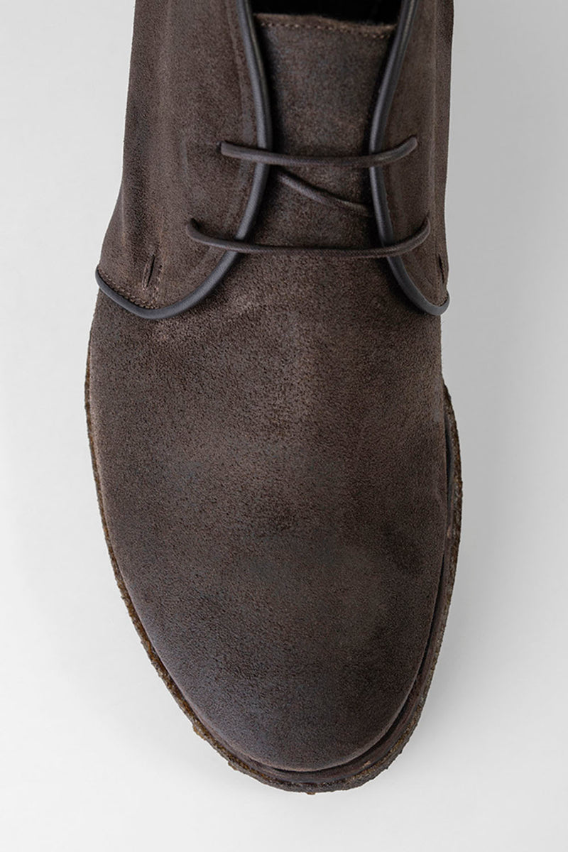 BROMPTON java-brown suede chukka boots.