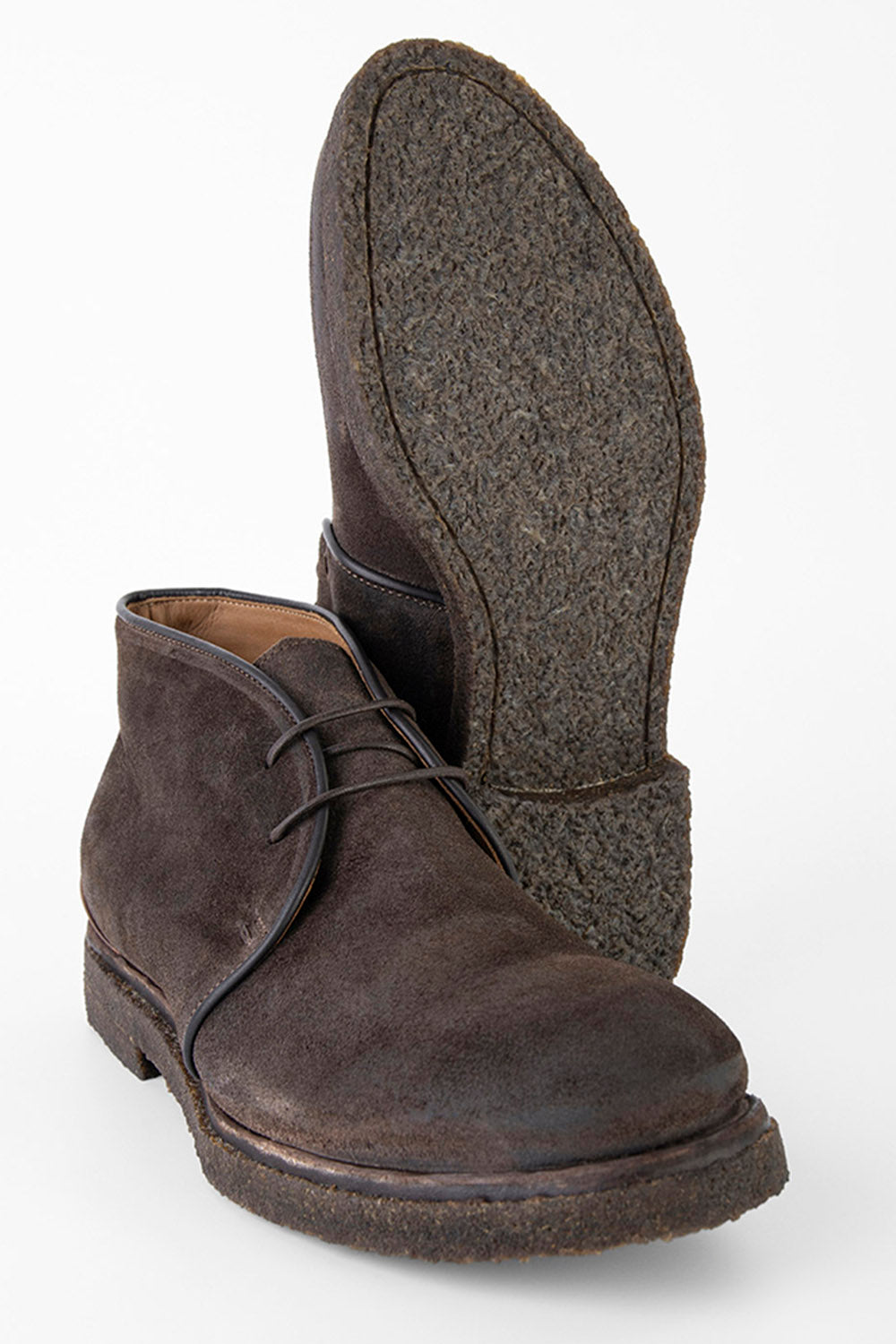 BROMPTON java-brown suede chukka boots.