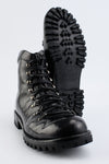 CAMDEN tar-black combat boots.