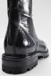 CAMDEN tar-black military boots.