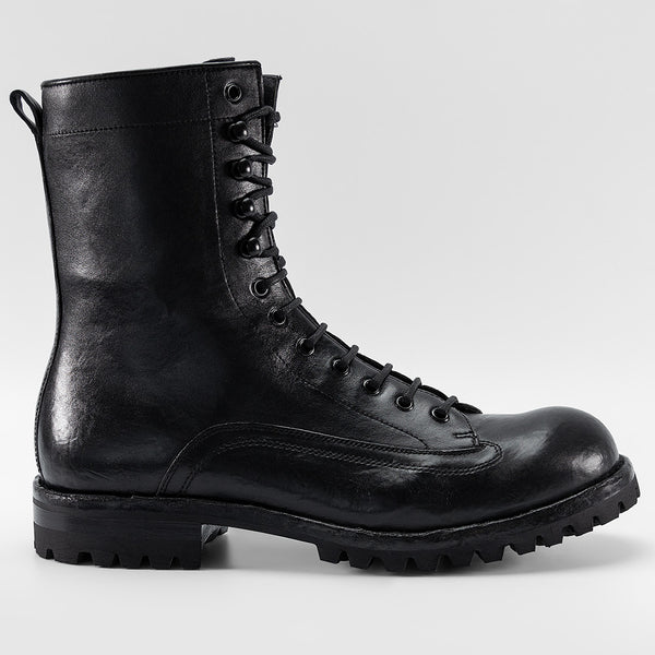 【MILTON KEYNES】 LEATHER MILITARY SUNDALS MILTON KEYNES】 LEATHER MILITARY SUNDALS Orson Black Genuine