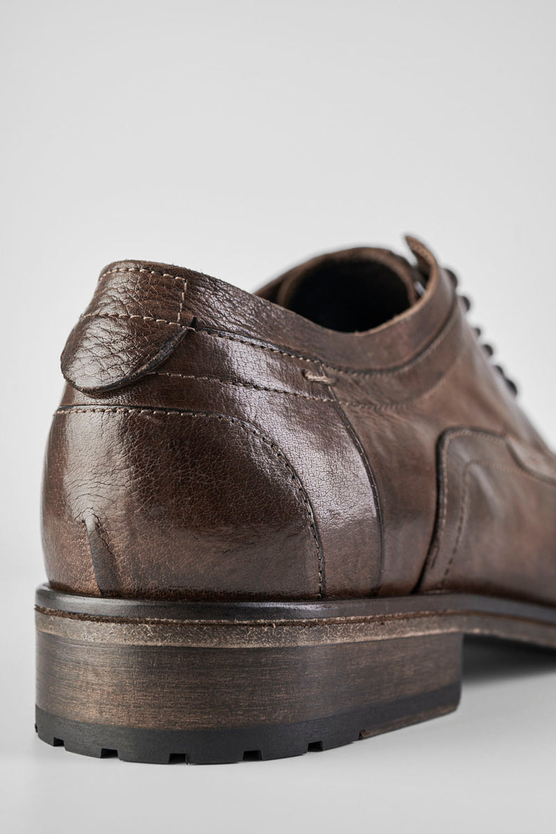 Men SHOES Derby CURZON Brown Bufalo-Leather UNTAMED STREET