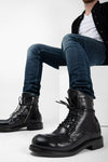Men BOOTS Military CURZON Black Bufalo-Leather UNTAMED STREET