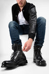 Men BOOTS Military CURZON Black Bufalo-Leather UNTAMED STREET