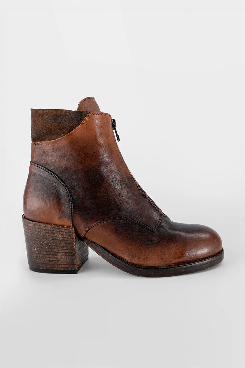 BERKELEY burnt-caramel ankle boots.