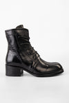 EXETER jet-black lace-up boots.