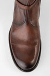 EYTON men boots laceless brown luxury leather distressed made in italy