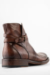 EYTON men boots laceless brown luxury leather distressed made in italy