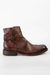 EYTON men boots laceless brown luxury leather distressed made in italy