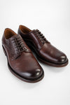EYTON men derby shoes brown luxury leather distressed made in italy