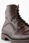 EYTON men lace-up military boots brown luxury leather distressed made in italy