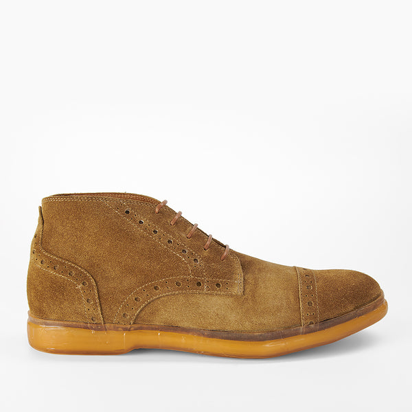 HAMPTON desert-brown suede brogue chukka boots untamed street
