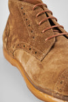 UNTAMED STREET Men Brown Suede-Leather Chukka Boots HAMPTON