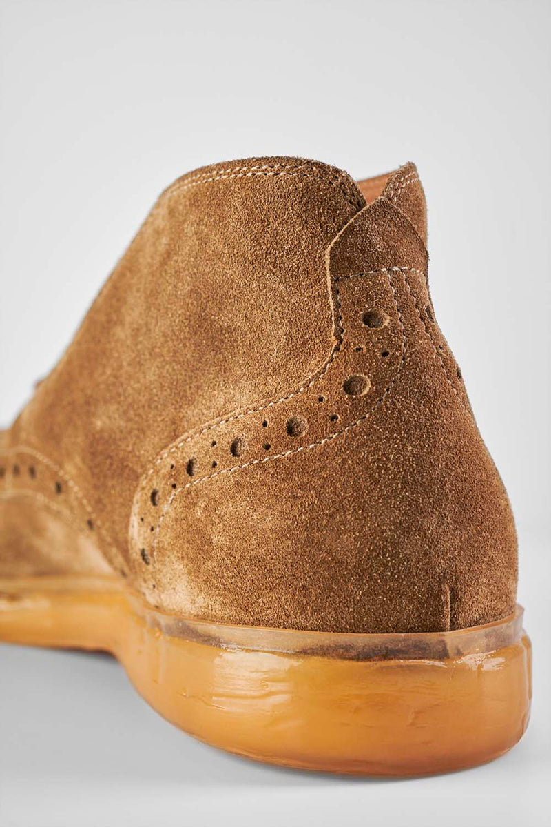 HAMPTON desert-brown suede brogue chukka boots | untamed street â UNTAMED STREET