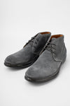 HAMPTON steel-grey suede chukka boots.