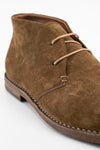 HAVEN desert-dust suede chukka boots.