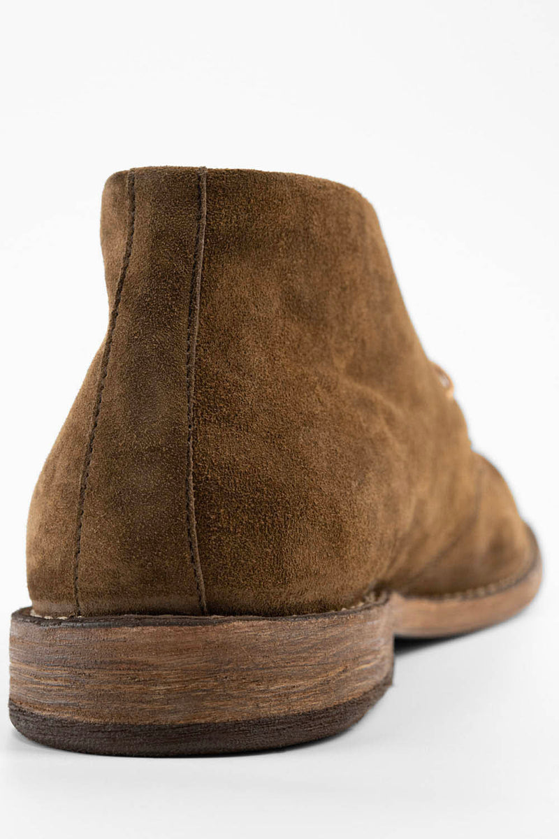 HAVEN desert-dust suede chukka boots.