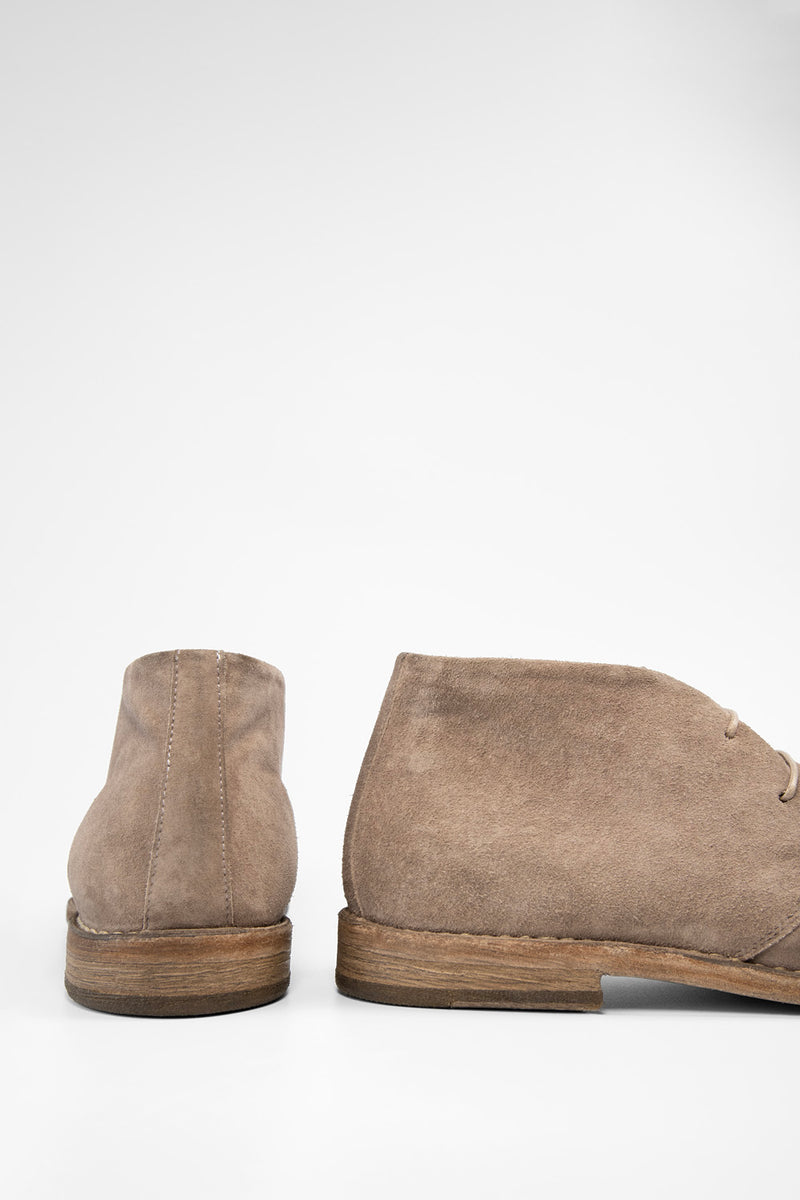 HAVEN sandstone suede chukka boots.