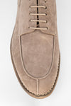 HAVEN sandstone suede apron derby shoes.