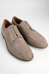 HAVEN sandstone suede apron derby shoes.