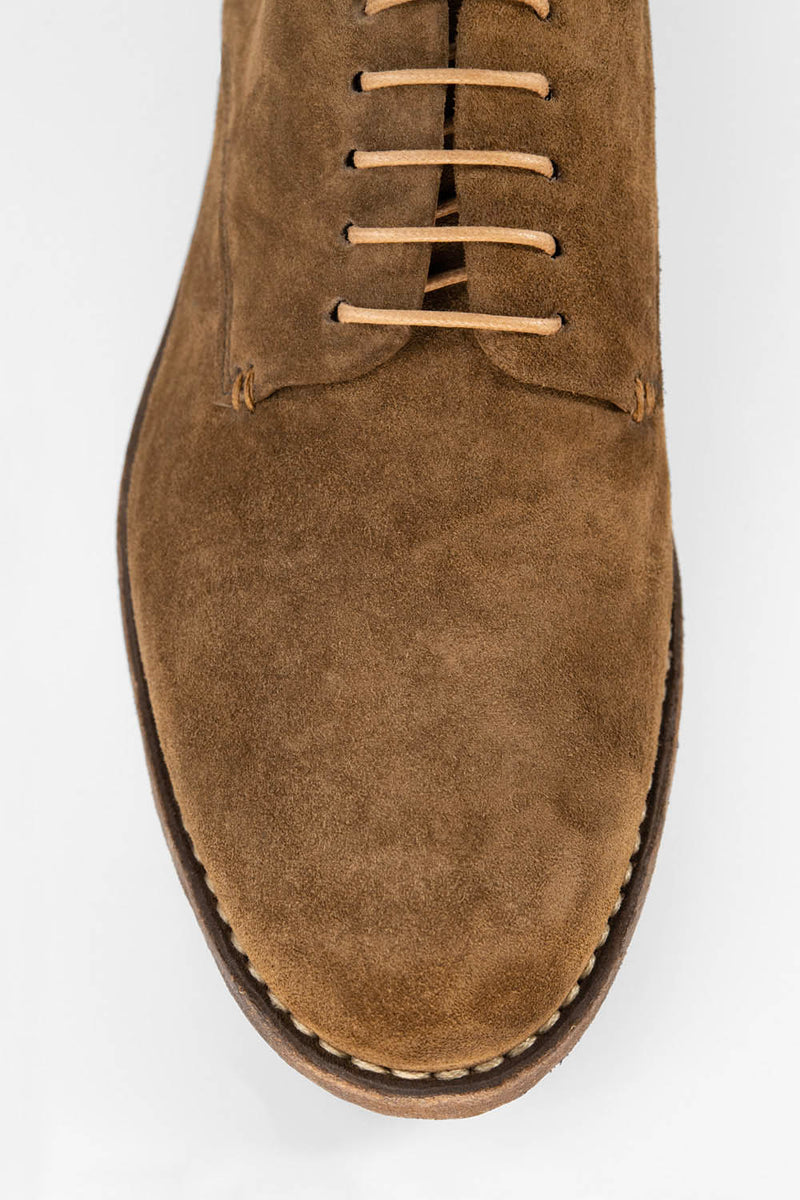 HAVEN desert-dust suede derby shoes.