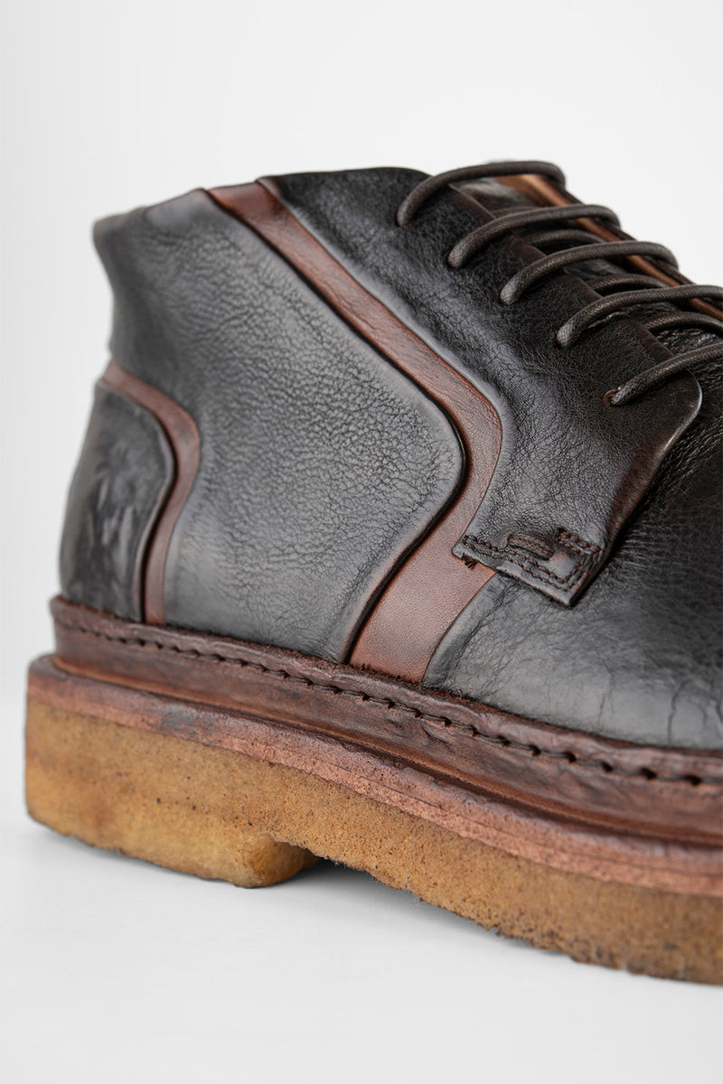 HOVE espresso-black welted chukka boots.