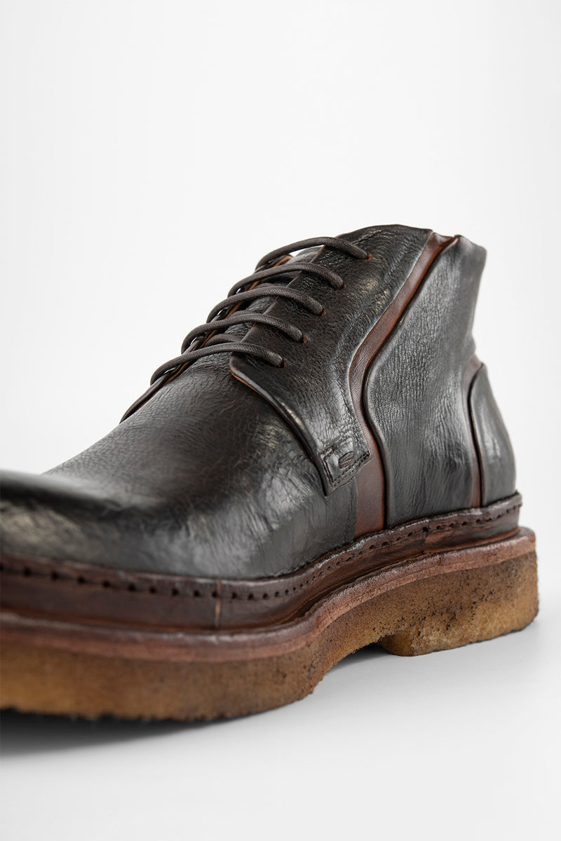 HOVE espresso-black welted chukka boots.