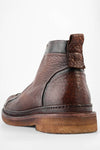 HOVE cognac grained welted lace-up boots.