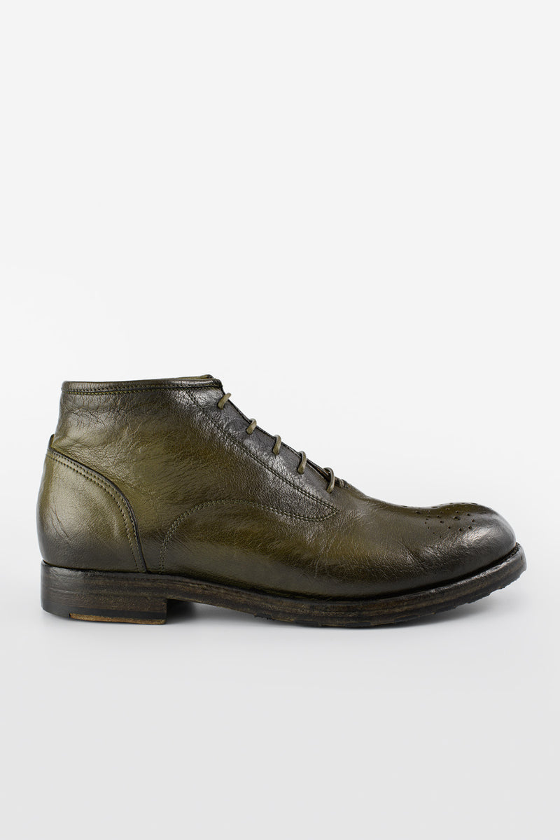 ASTON hunter-green chukka boots.