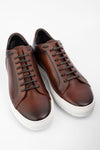 SOHO cocoa-brown patina sneakers.