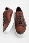 SOHO EDGE cocoa-brown patina sneakers.